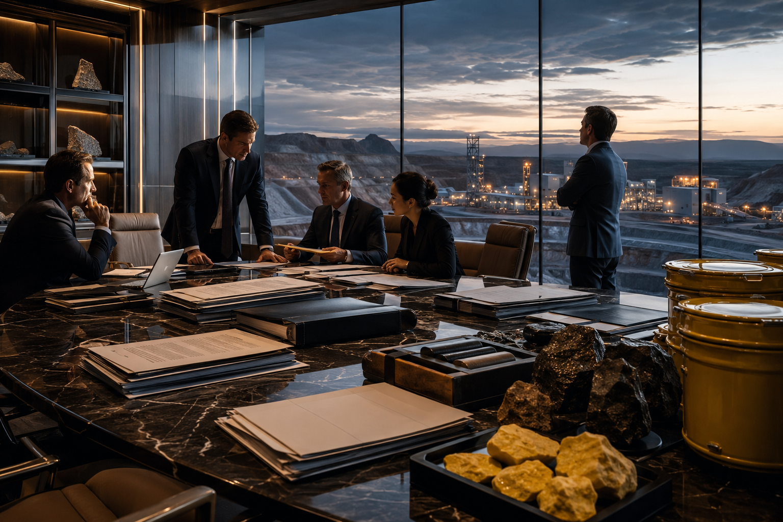 Mining Executive Meeting at Dusk Mining Executive Meeting at Dusk