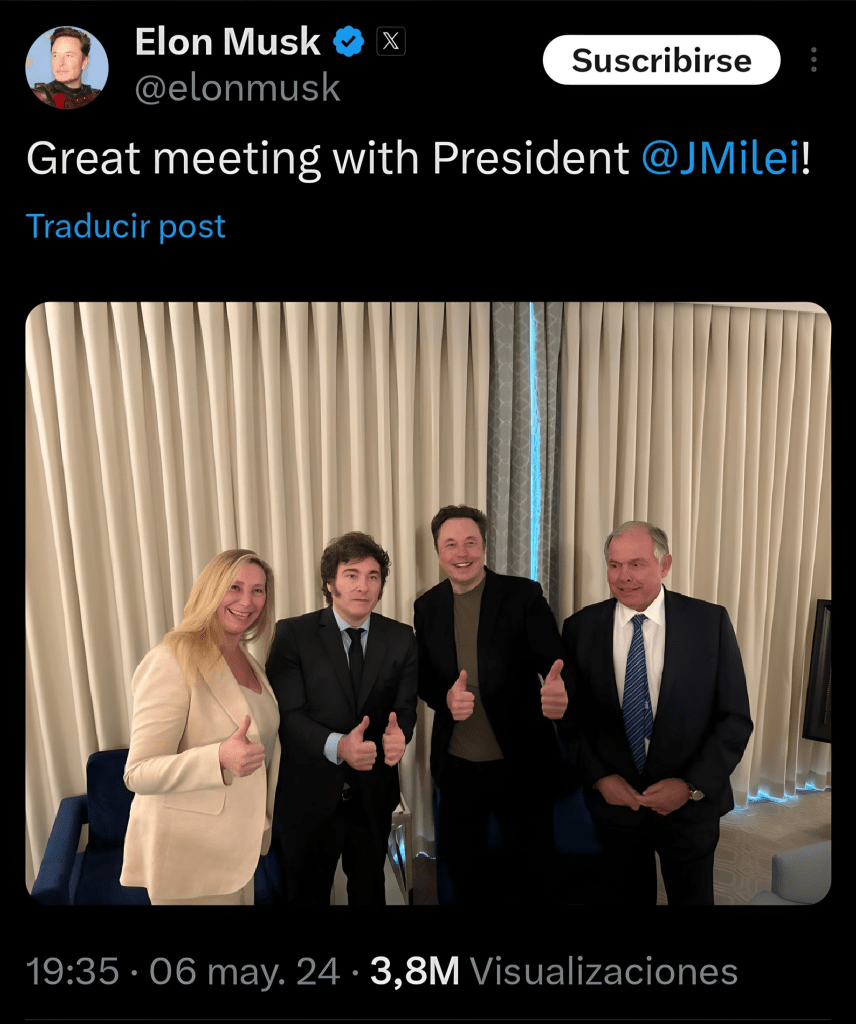 Musk Milei Argentina